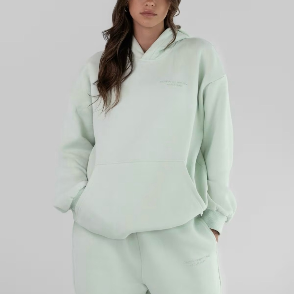 Minimalist Mint Hoodie - Women's Relaxed Pullover